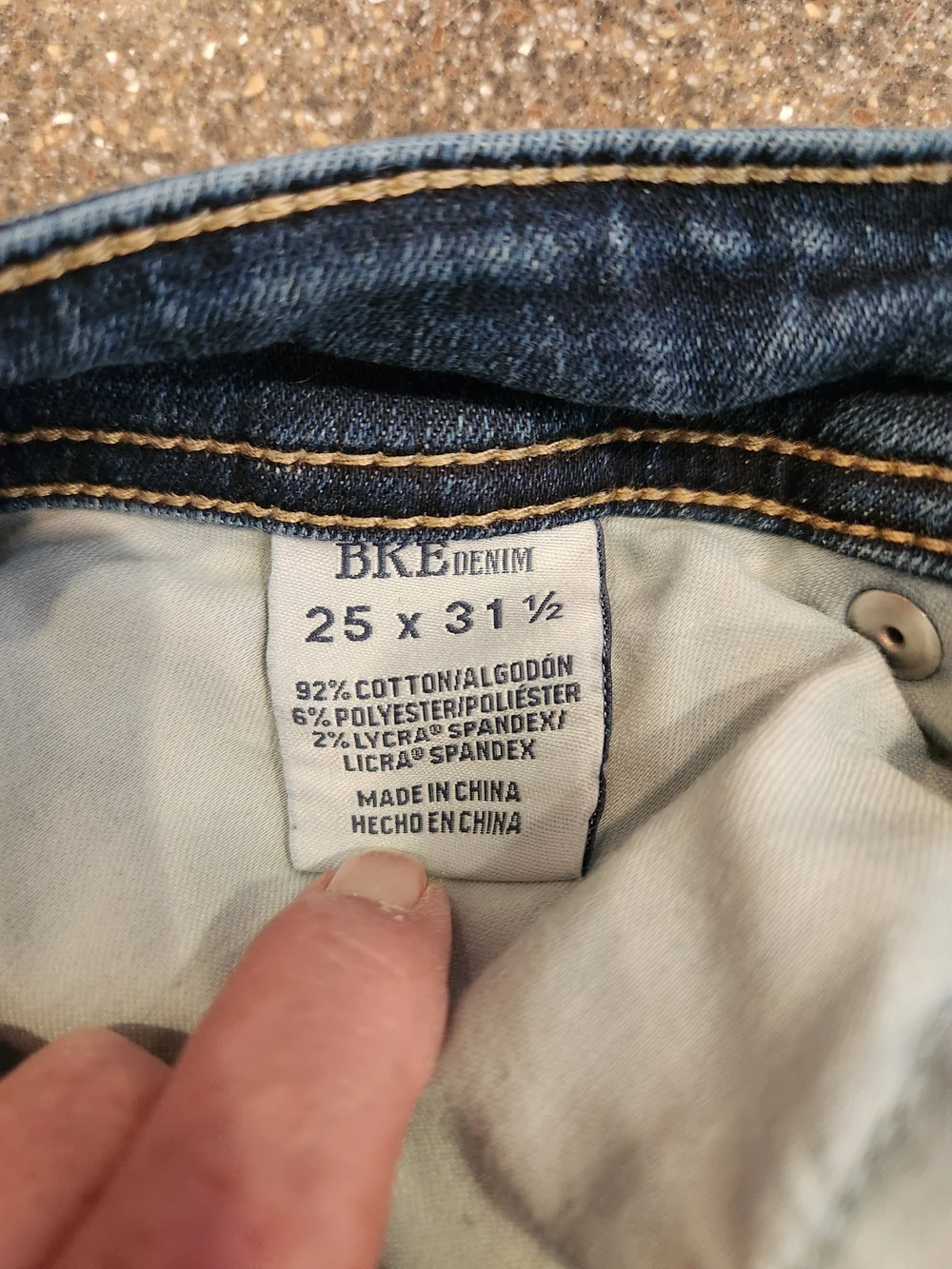 BKE Payton Mid-Rise Bootcut Devora Jean Size 25X31-1/2 Superior Stretch Denim